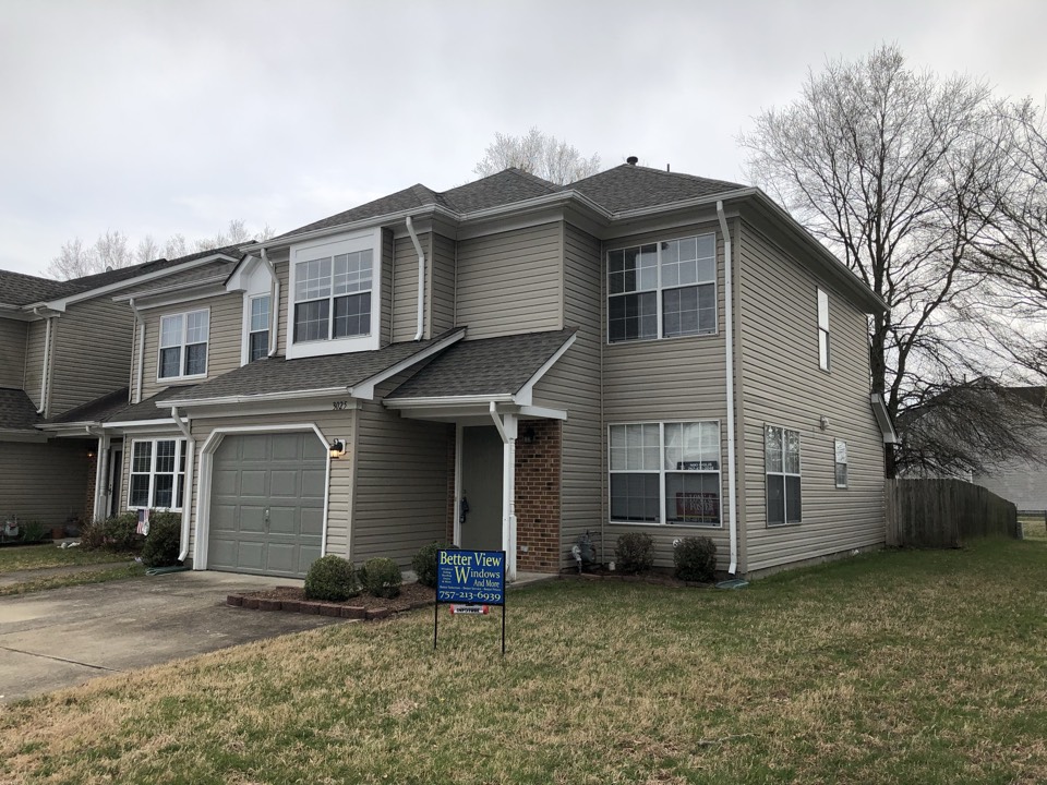 Virginia Beach, VA - Better View install of a GAF architectural shingle roof in VB by Landstown. If you need a roof, trim, siding or gutters Better View has a product for you. Just call (757) 689-6210. Virginia Beach, VA - Better View install of a GAF architectural shingle roof in VB by Landstown. If you need a roof, trim, siding or gutters Better View has a product for you. Just call (757) 689-6210.