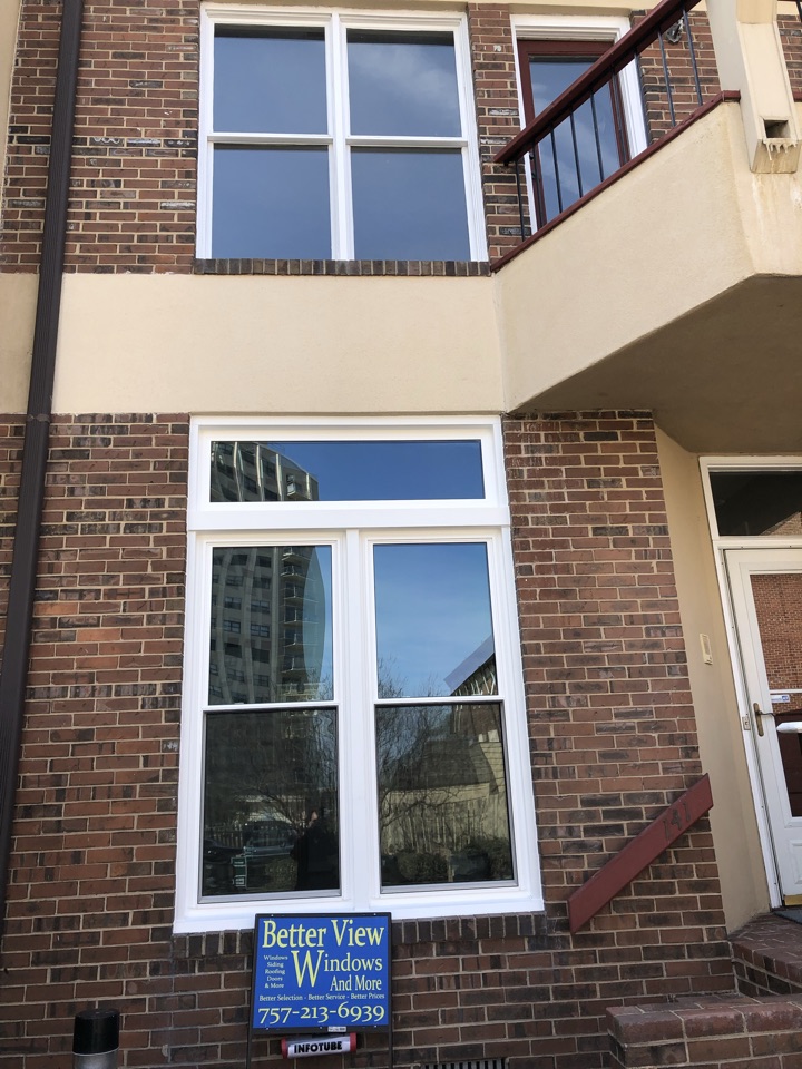 Portsmouth, VA - Better View install of white vinyl energy efficient windows and matching PVC trim wrap in Portsmouth by Crawford Bay. If you live in a condo we have products for you, just call (757) 689-6210. Portsmouth, VA - Better View install of white vinyl energy efficient windows and matching PVC trim wrap in Portsmouth by Crawford Bay. If you live in a condo we have products for you, just call (757) 689-6210.