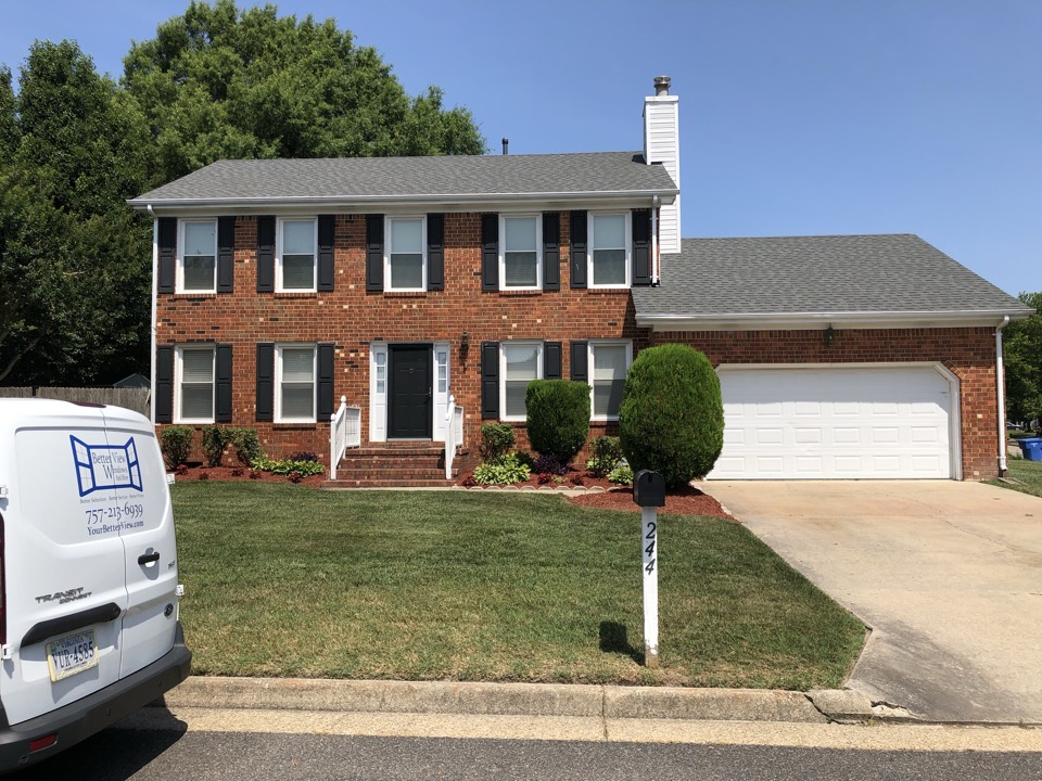 Chesapeake, VA - Better View install of Energy efficient windows and architectural shingle roof in Chesapeake by City Park. From top to bottom we have you covered just call (757) 689-6210. Chesapeake, VA - Better View install of Energy efficient windows and architectural shingle roof in Chesapeake by City Park. From top to bottom we have you covered just call (757) 689-6210.