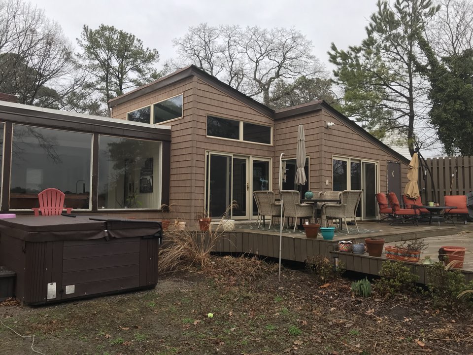 Norfolk, VA - Installed beige windows, 2 sunrise sliding doors, and Foundry cedar shake siding in Norfolk, VA. Norfolk, VA - Installed beige windows, 2 sunrise sliding doors, and Foundry cedar shake siding in Norfolk, VA.