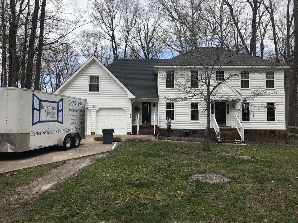 Chesapeake, VA - Better View Windows and More install of a whole house full of white Sunrise Premium Energy Efficient Windows out in Chesapeake by the Carolina border. If you like what you see just call us at (757) 689-6210. Chesapeake, VA - Better View Windows and More install of a whole house full of white Sunrise Premium Energy Efficient Windows out in Chesapeake by the Carolina border. If you like what you see just call us at (757) 689-6210.