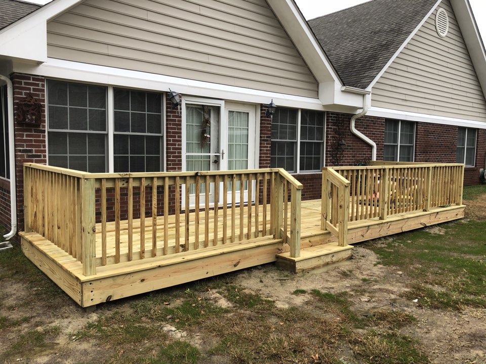 Virginia Beach, VA - Better View install of new rear deck in VB by Red Wing Park. Yes we do decks and a whole lot more. Just call (757) 689-6210 to see what we can do for you. Virginia Beach, VA - Better View install of new rear deck in VB by Red Wing Park. Yes we do decks and a whole lot more. Just call (757) 689-6210 to see what we can do for you.