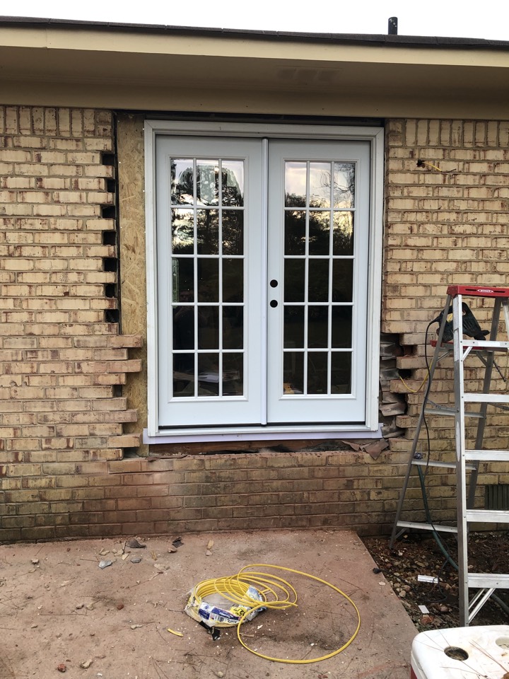 Chesapeake, VA - Better View install of a rear French Door and Brick work by the Frentress Air Field in VB. If you need a custom install just give us a call at (757) 689-6210. Chesapeake, VA - Better View install of a rear French Door and Brick work by the Frentress Air Field in VB. If you need a custom install just give us a call at (757) 689-6210.