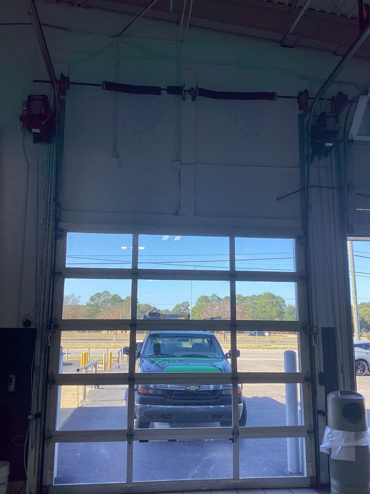 Montgomery, AL - Got a broken spring and we clamped it temporarily while new ones are ordered , so this business can keep working 