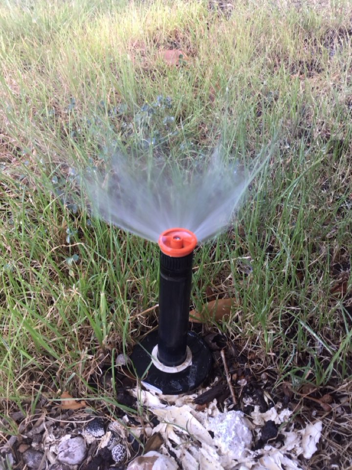 Flower Mound, TX - Adjusting this 6’ rain bird variable adjustable nozzle for a rain bird system Flower Mound, TX - Adjusting this 6’ rain bird variable adjustable nozzle for a rain bird system