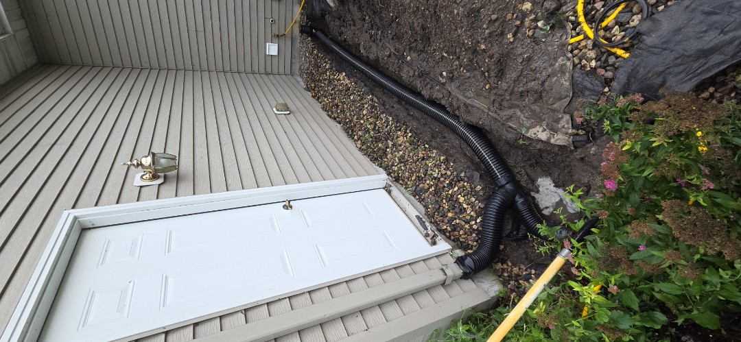 Plumber needed installation of new drain tile