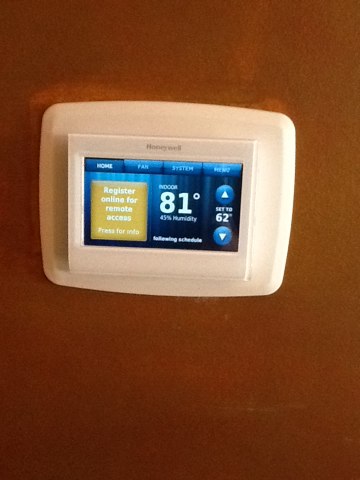 New Wifi Honeywell thermostat.