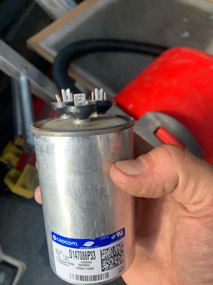 Replaced bad outdoor capacitor 