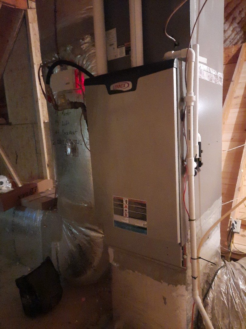 Lennox Dual Fuel- leaking water