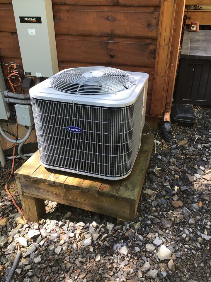 Carrier heatpump water leak