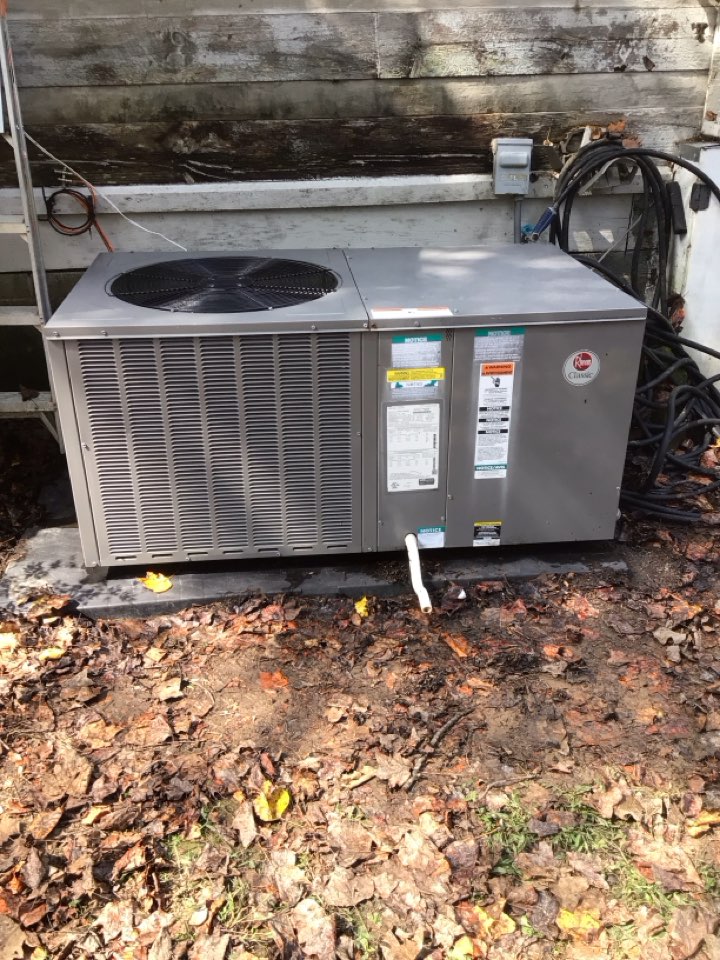 Rheem heatpump package system maintenance and filter change 