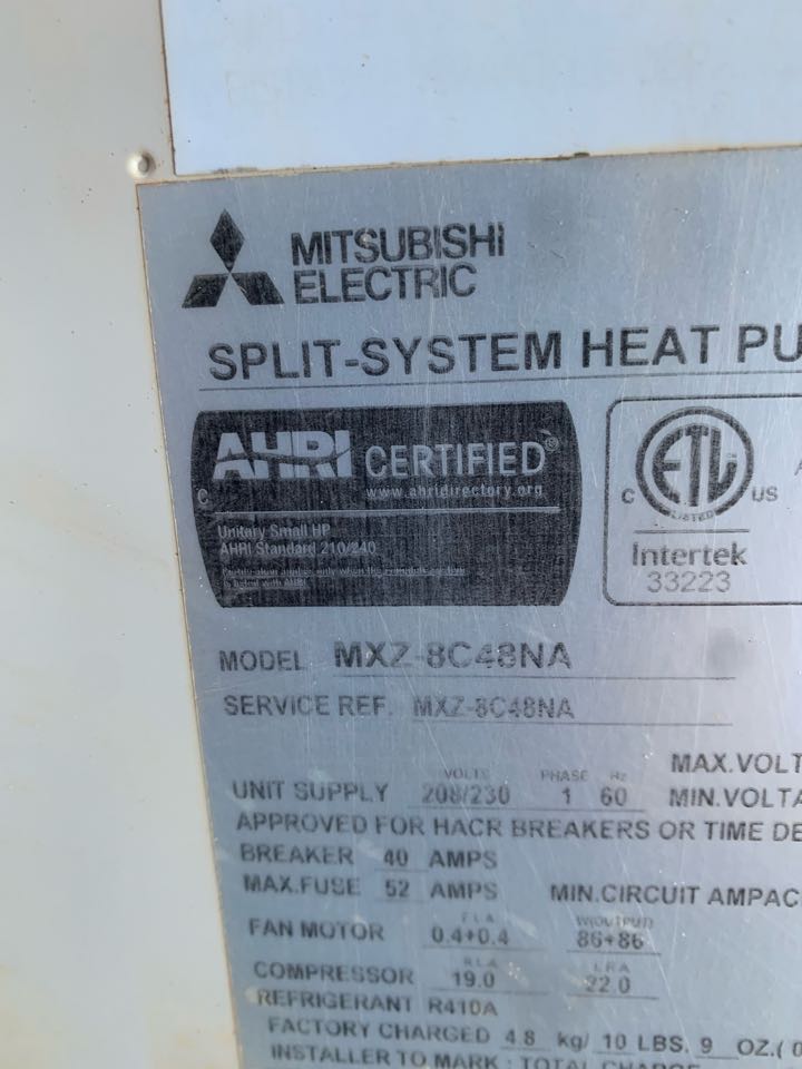 Mitsubishi mini split repair