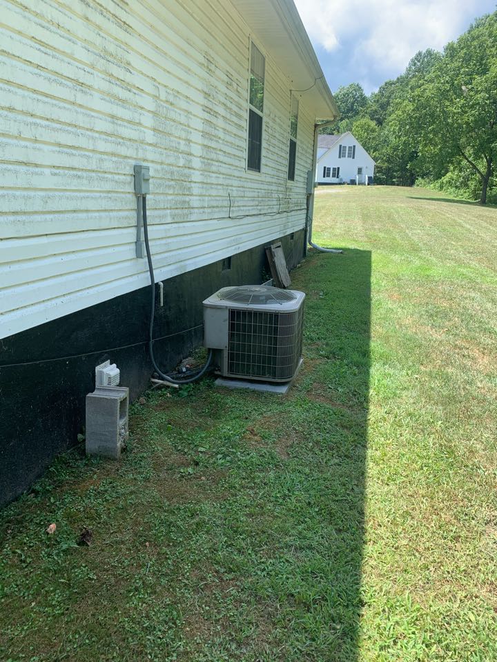 Remove old heat pump from the residence 