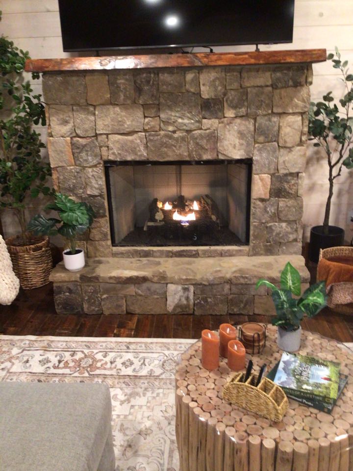 Had to light fireplace