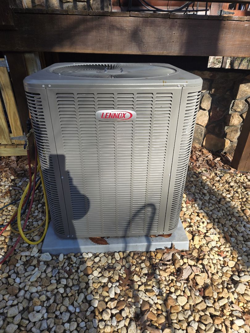 Heating maintenance to Lennox heat pump system.
