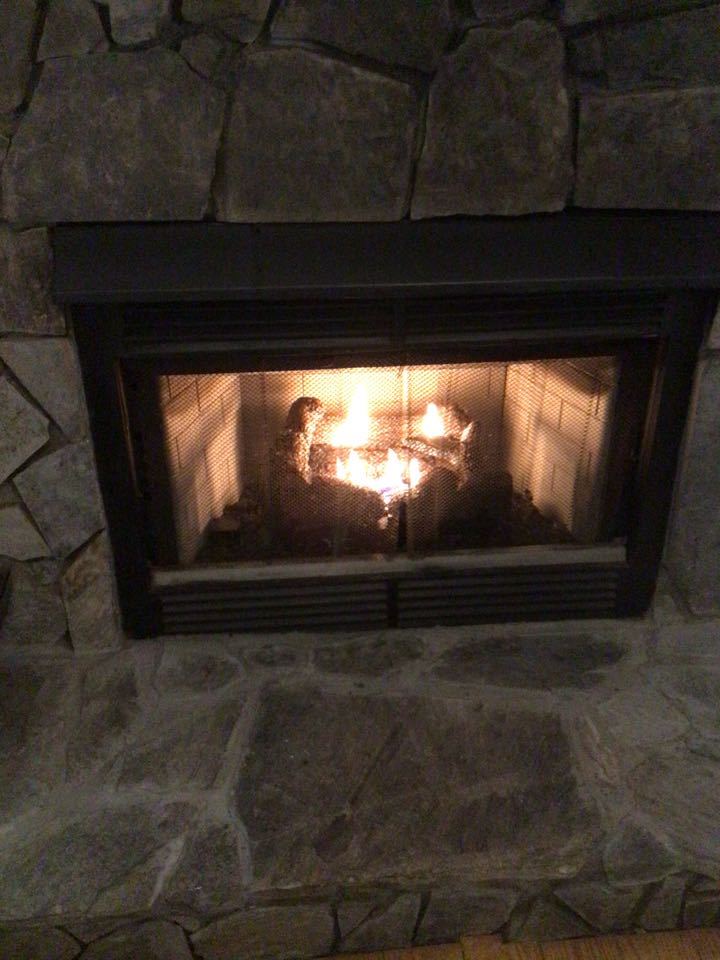 Replaced fireplace burner and logs