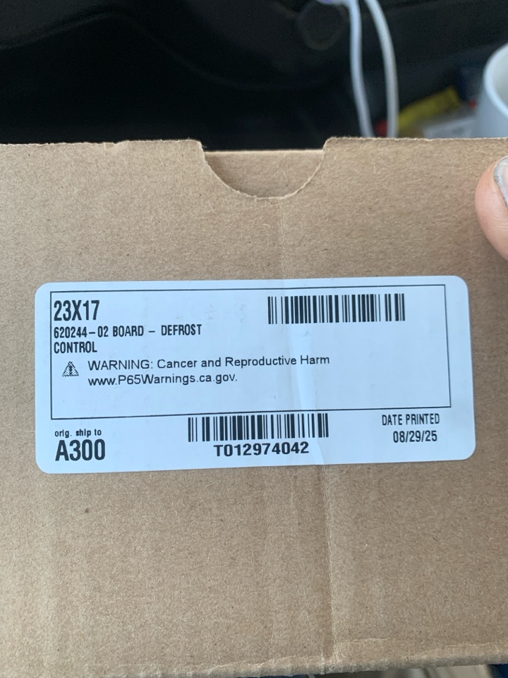 Defrost board and sensor replacement