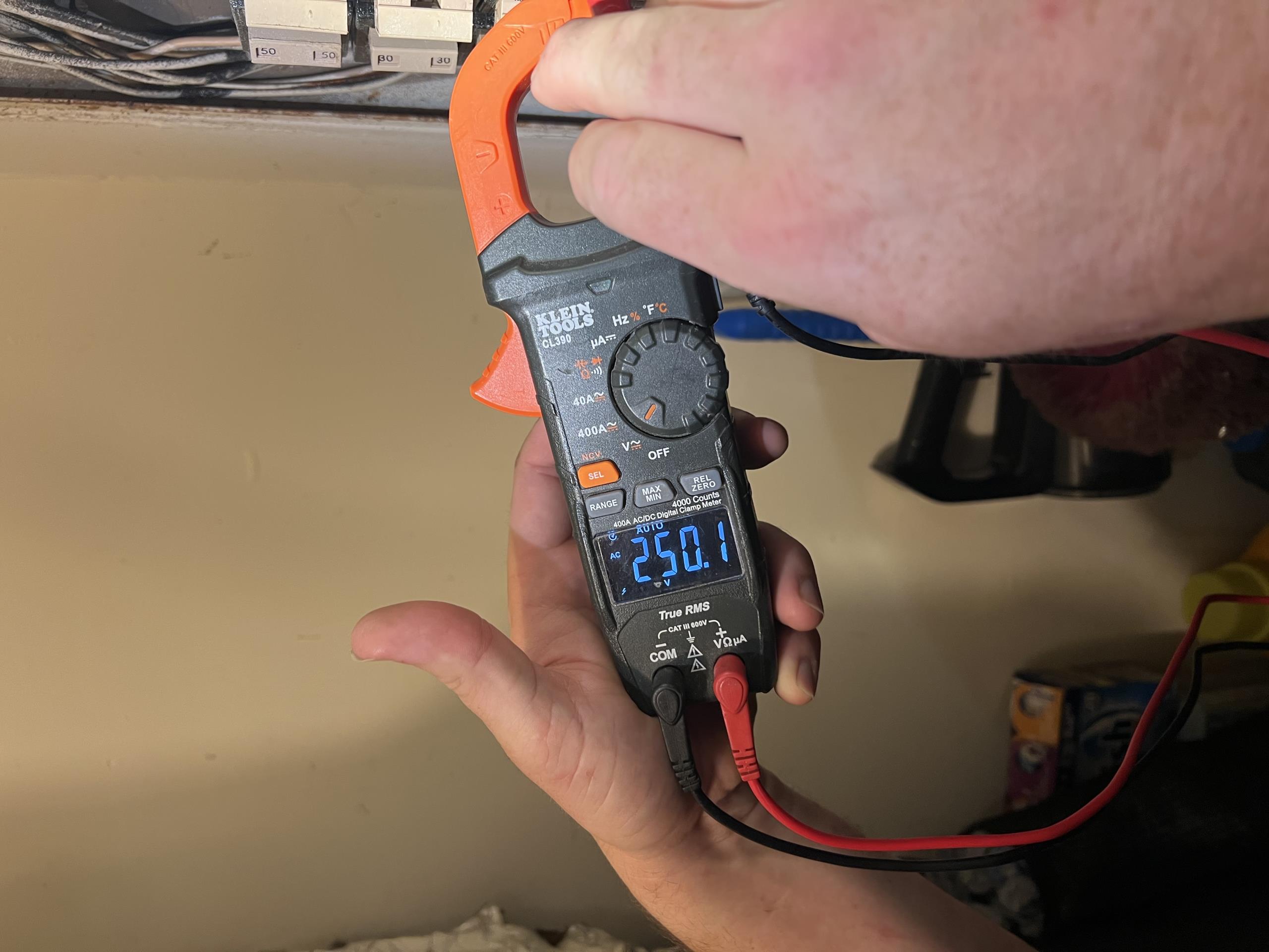 I diagnosed a non-operational electric dryer following a recent power disruption. The dryer receptacle showed significant internal heat damage and long-term overheating. The internal contacts were burned, causing excessive heat that melted the dryer cord and damaged the electrical connection. The issue was traced to a deteriorated receptacle, not the recent lightning event. I replaced the damaged receptacle and melted cord. Post-installation tests confirmed proper voltage and electrical connections. Despite fixing the supply issue, the dryer itself is non-functional due to prior damage and needs replacement. The electrical panel showed no signs of damage.