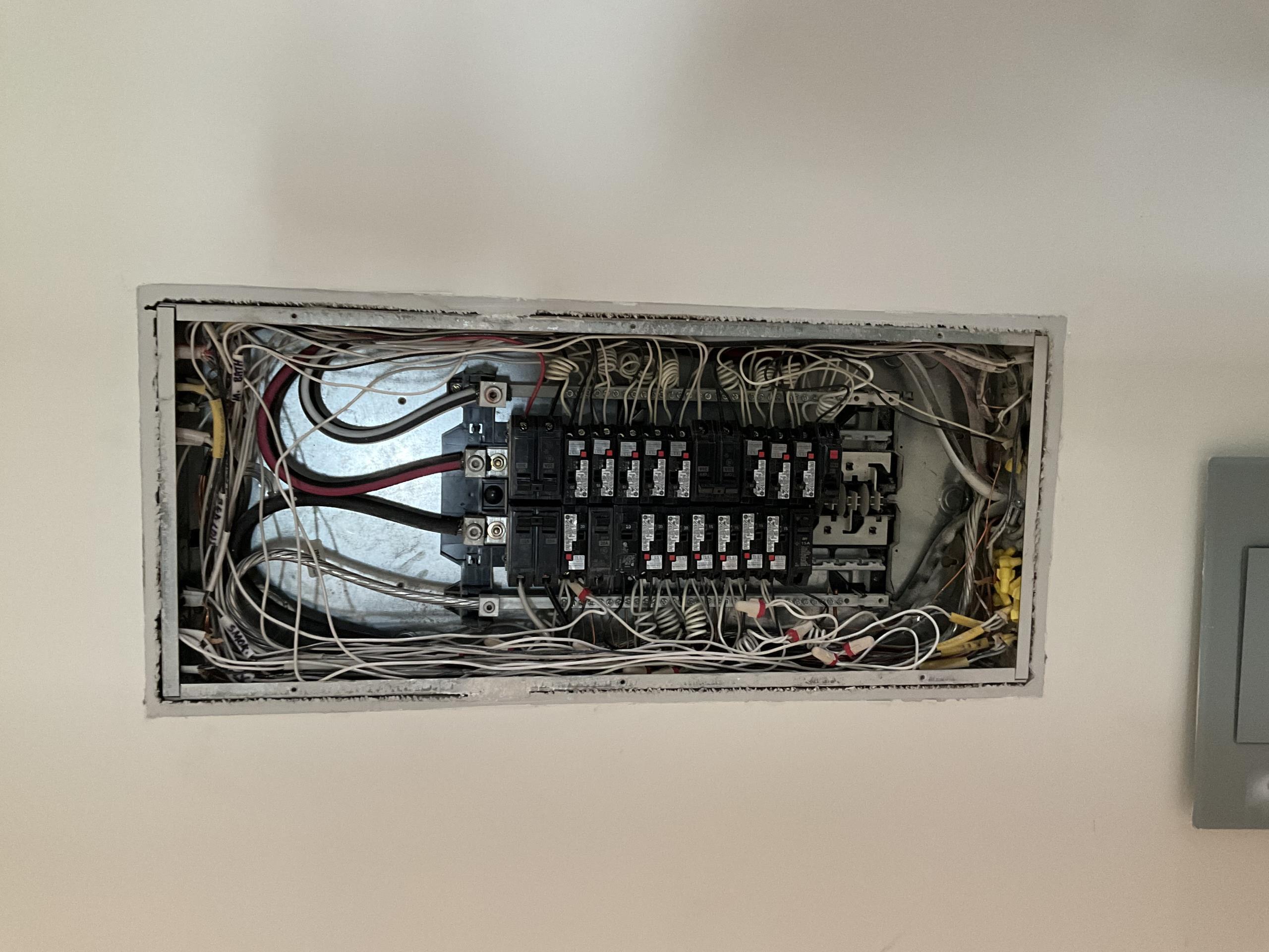 We installed new wiring and a switch for the garbage disposal, ensuring it was securely mounted under the sink. A dimmer switch in the dining room was replaced, and an unknown switch location was traced, with the space filled if dormant. Circuit diagnostics revealed a faulty fan receiver in the bedroom, leading to power loss. Additionally, a whole home surge protection system was installed for enhanced safety.