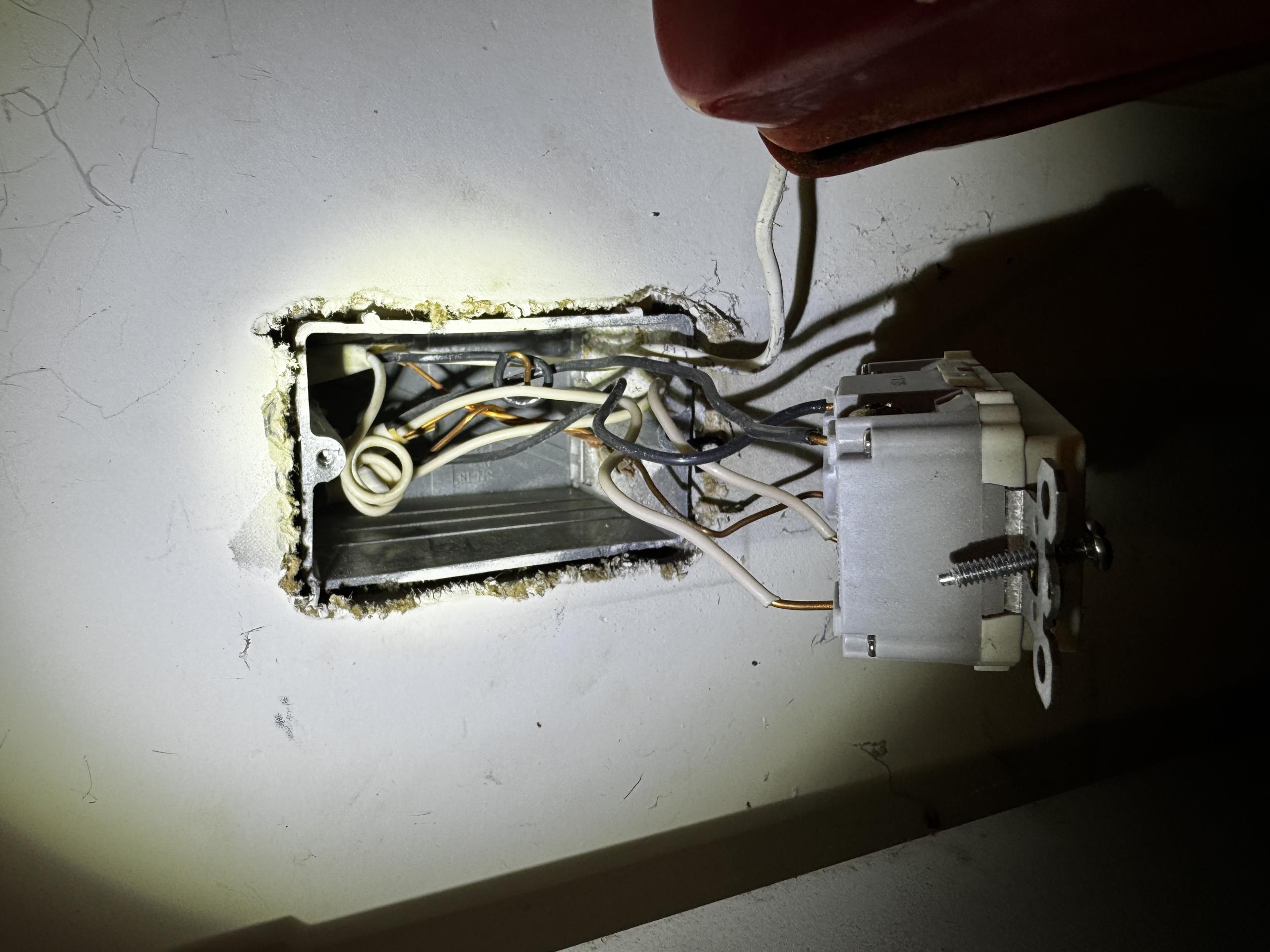 I conducted a thorough electrical diagnostic to identify the cause of power loss in an exterior receptacle circuit. Using systematic troubleshooting, I discovered an improperly terminated conductor in the utility closet, which was interrupting power. Further testing revealed that the existing GFCI receptacle had failed internally, preventing proper voltage supply through the load-side terminals and affecting downstream devices.
I corrected the loose connection, removed the defective GFCI receptacle, and installed a new, code-compliant device. I verified the line and load wiring, restored power to the circuit, and performed operational testing to ensure proper voltage, GFCI functionality, and overall circuit operation. All electrical components were tested and confirmed to be operating safely and as intended. The work area was cleaned, and the electrical system was left in good working condition.