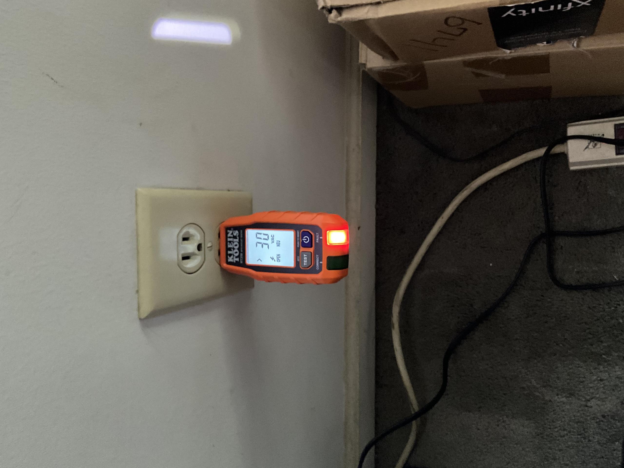 Upon arrival, I conducted a thorough circuit diagnostics to identify the cause of the lost/open neutral condition affecting the ceiling fan and bathroom lighting. The diagnostics pinpointed an open neutral connection at a receptacle behind a large dresser. Repairs involved replacing the defective receptacle and correcting the wiring. Additionally, I replaced a receptacle near the TV, two switches near the bedroom entry, and corrected loose wiring at the bathroom switch. After restoring proper neutral continuity, I tested all affected areas, ensuring the ceiling fan, lighting, and receptacles were fully operational.