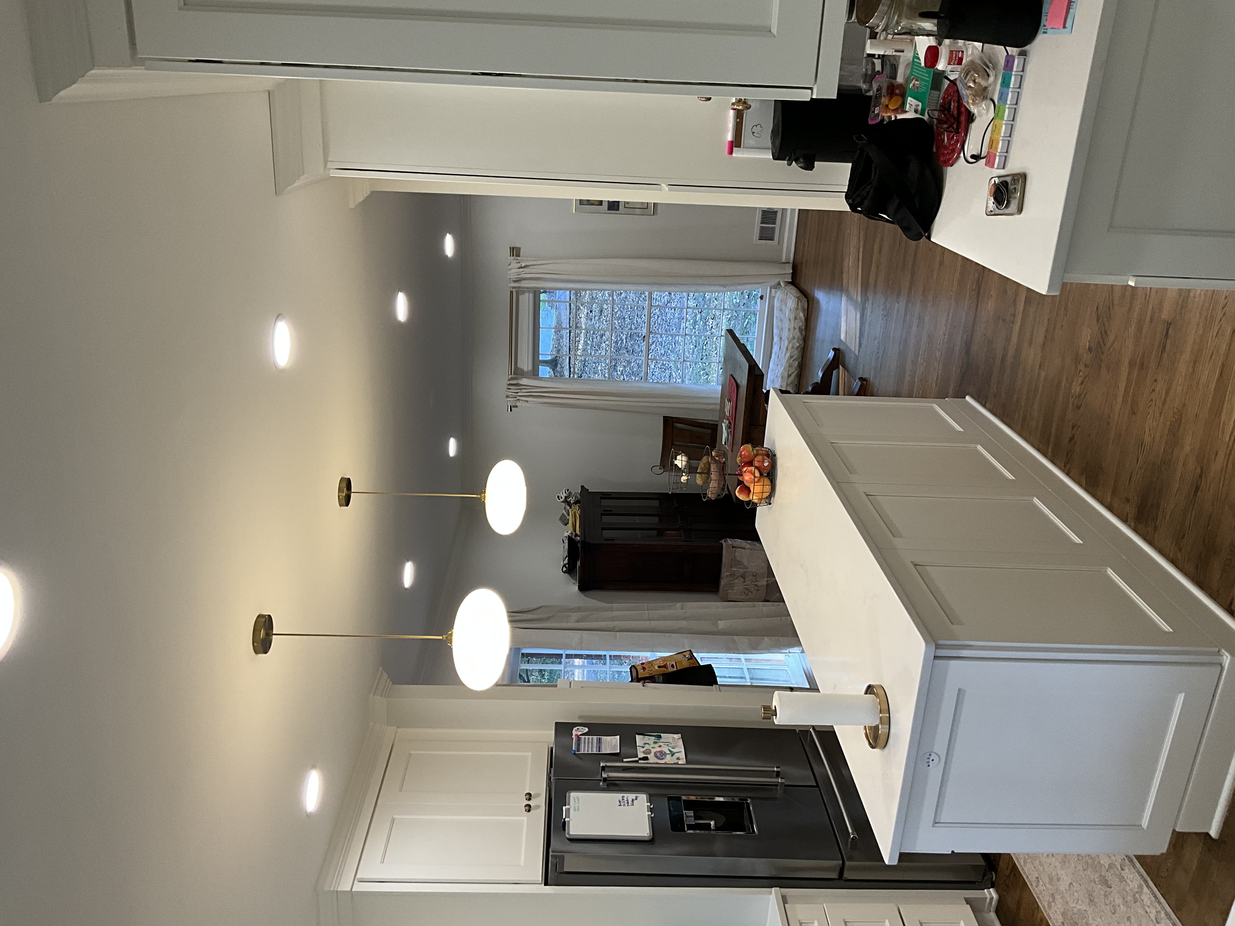 We installed new electrical wiring, lighting connections, and dimmer switch controls for the dining room and kitchen island. For the dining room, we installed a dedicated wall switch for a new light fixture above the table, added a dimmer switch for adjustable brightness, and completed all necessary wiring connections. For the existing recessed lighting, we replaced the wall switch with a new dimmer switch and verified compatibility. In the kitchen island area, we installed new wiring for two pendant light fixtures, added ceiling-mounted electrical boxes, and installed a dimmer switch for adjustable lighting control. All work was done in compliance with electrical codes and manufacturer specifications, and all fixtures and controls were tested for proper operation.