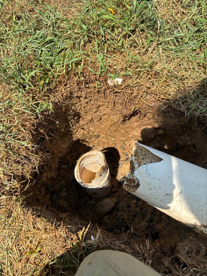 Repairing a broken clean out on a main sewer line
