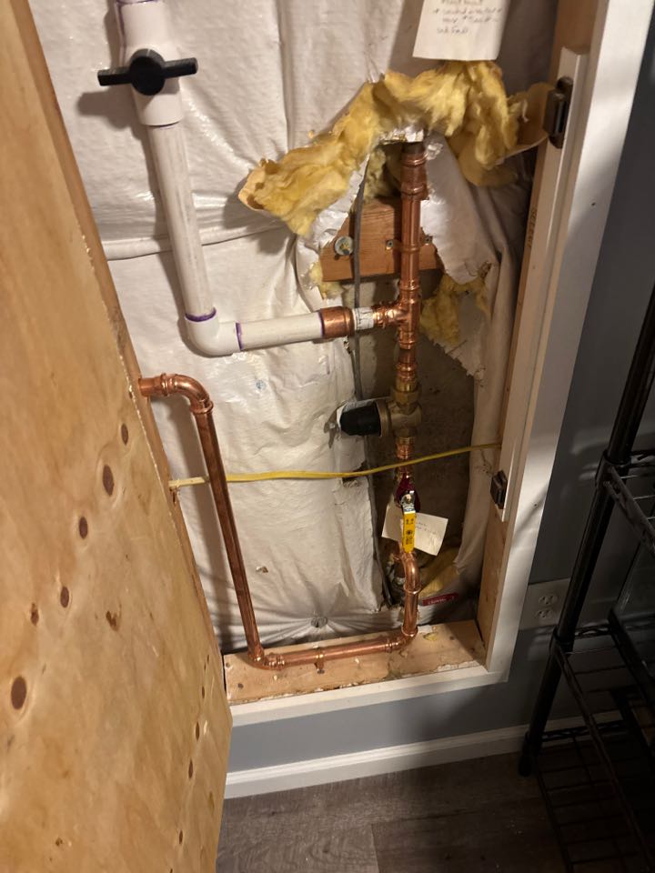 New main shutoff and PRV on the new underground main waterline we installed 