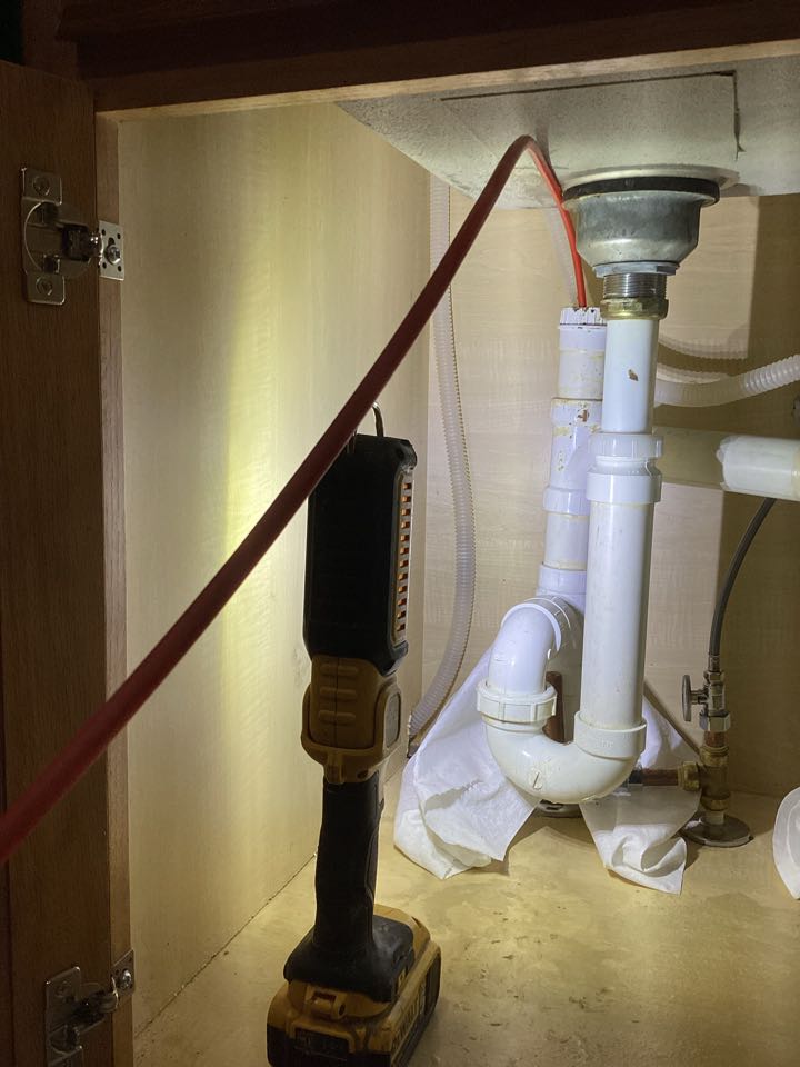 Jet kitchen drain line