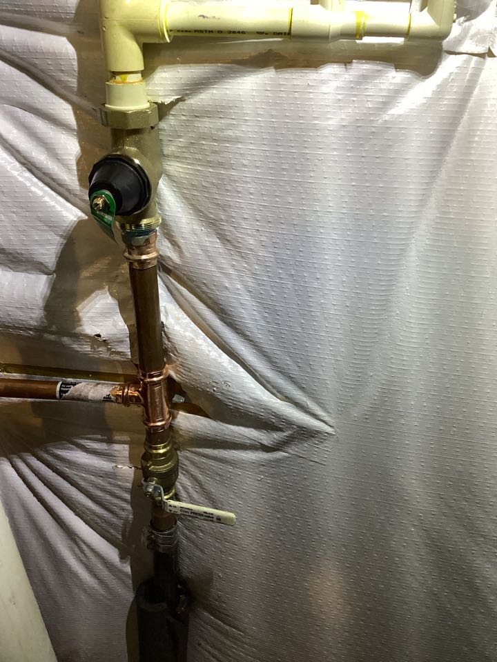Replace prv and main shut off valve 