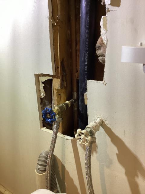 Replaced washing machine valve with a new boiler drain valve on hot side