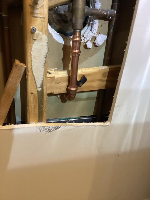 Ran new copper pipe and added a new tub spout