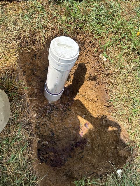 replaced broken 4inch cleanout pipe for main sewer 