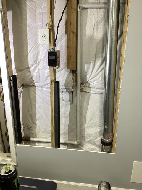 Repaired water pipe for sprinkler line in basement  Repaired water pipe for sprinkler line in basement