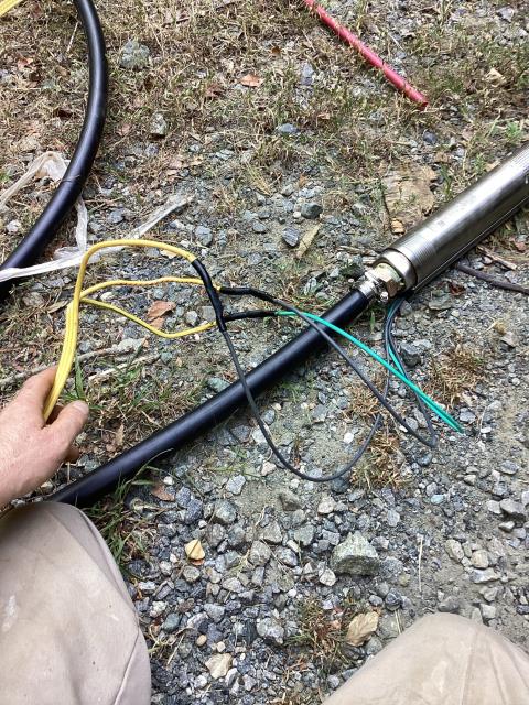 Replaced well pump, new poly piping and new well wire.  Also installed new pit adapter Replaced well pump, new poly piping and new well wire.  Also installed new pit adapter