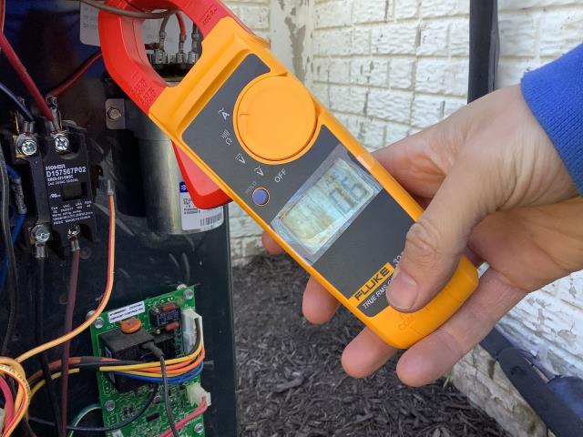 Herndon, VA - Performing maintenance on Trane heat pump 