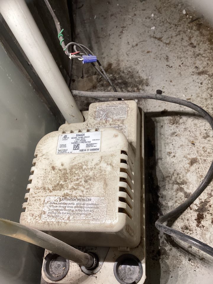 Falls Church, VA - Condensation pump minor adjustment and detailed explanation provided to owner. 