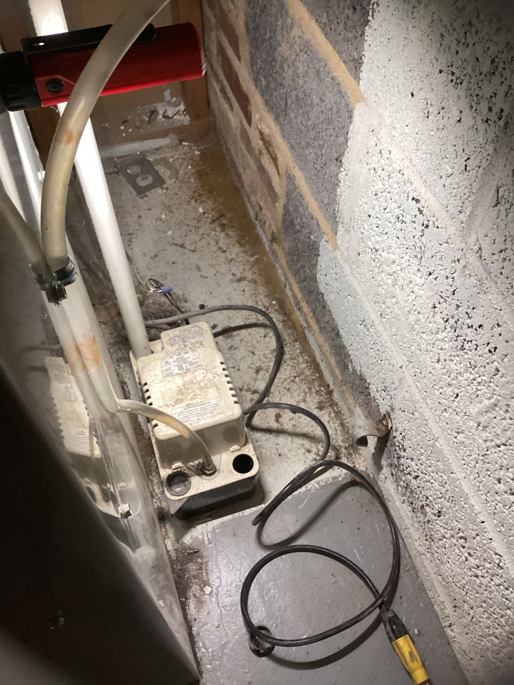 Falls Church, VA - Condensation pump minor adjustment and detailed explanation provided to owner. 