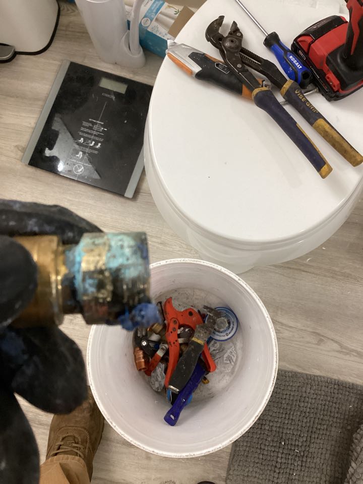 King George, VA - Leaking fitting in the shower wall, removed wall and repaired fitting to stop leak