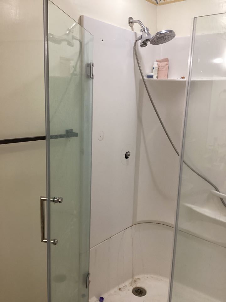 King George, VA - Leaking fitting in the shower wall, removed wall and repaired fitting to stop leak