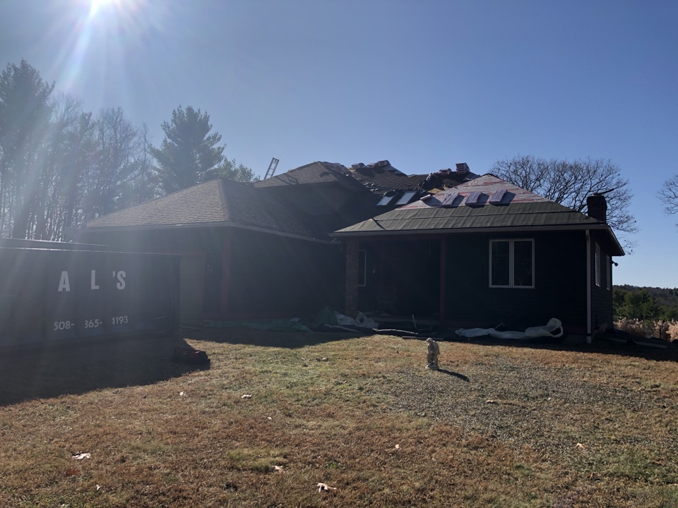 Princeton, MA - Stripping for a roof replacement for this home in Princeton, MA! Princeton, MA - Stripping for a roof replacement for this home in Princeton, MA!