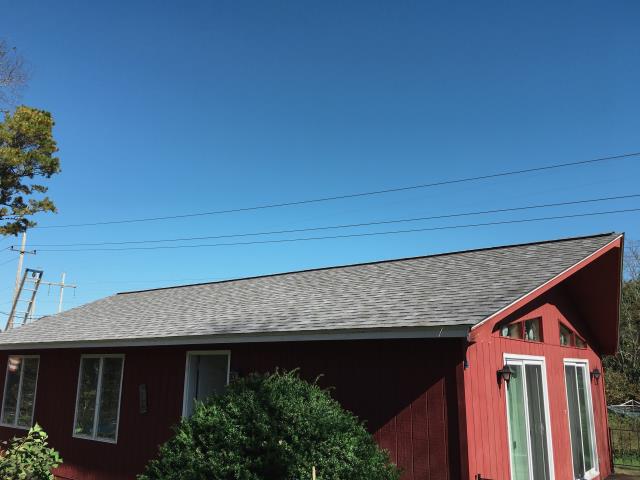 Eastham, MA - Roof replacement done in Eastham, Massachusetts. Owens Corning Duration shingles - Quarry Gray. Eastham, MA - Roof replacement done in Eastham, Massachusetts. Owens Corning Duration shingles - Quarry Gray.