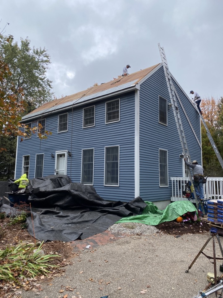 Barre, MA - Stripped this roof in Barre, MA and about to install Certainteed Landmark Pro shingles in charcoal black. Barre, MA - Stripped this roof in Barre, MA and about to install Certainteed Landmark Pro shingles in charcoal black.
