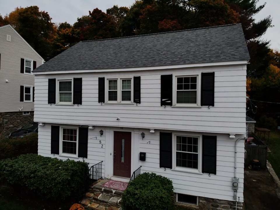 Worcester, MA - Installed Owens Corning Estate Gray shingles Worcester, MA - Installed Owens Corning Estate Gray shingles