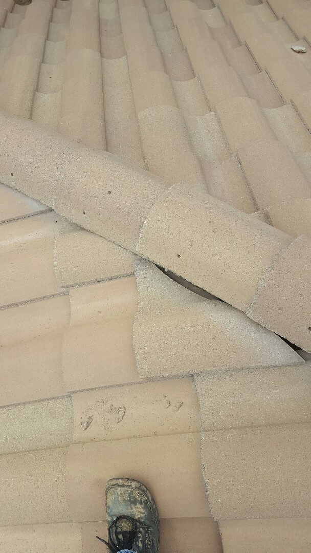 Phoenix, AZ - Slipped tile leak on patio and valley leaking Phoenix, AZ - Slipped tile leak on patio and valley leaking