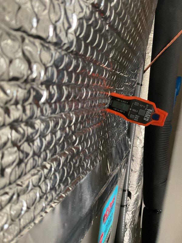 Completed planned maintenance visit for a single system with 16x25x4 filter. Performed diagnostic testing on the cooling coil using digital measurement tools. Verified proper operation of the system and confirmed thermostat functionality, which was set to 68°F in heat mode.