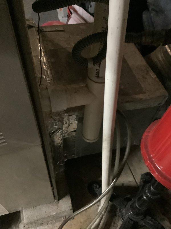 Completed residential HVAC system replacement estimate for non-functional equipment. Inspection revealed aging furnace with deteriorating ductwork connections and insulation issues. Documented existing system configuration including gas furnace unit and associated ventilation components to prepare comprehensive replacement options.