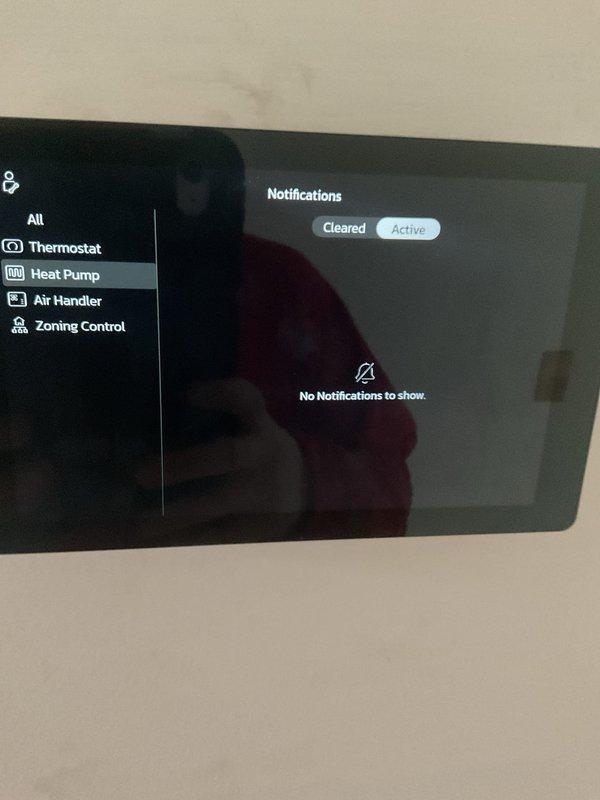 Conducted follow-up visit to address customer concerns regarding increased electric bills potentially related to heat pump operation. Inspected smart HVAC control system interface and verified emergency heat settings. No active system notifications or errors were detected on the control panel. Explained proper thermostat operation to optimize energy efficiency.