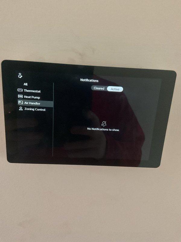 Conducted follow-up visit to address customer concerns regarding increased electric bills potentially related to heat pump operation. Inspected smart HVAC control system interface and verified emergency heat settings. No active system notifications or errors were detected on the control panel. Explained proper thermostat operation to optimize energy efficiency.