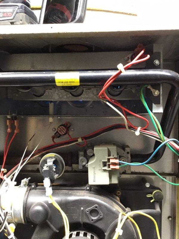 Responded to a no-heat service call and discovered significant basement flooding affecting the furnace. Upon inspection, the inducer motor showed signs of failure. Due to the hazardous conditions of standing water near electrical components, repairs could not be safely performed until water remediation is completed.